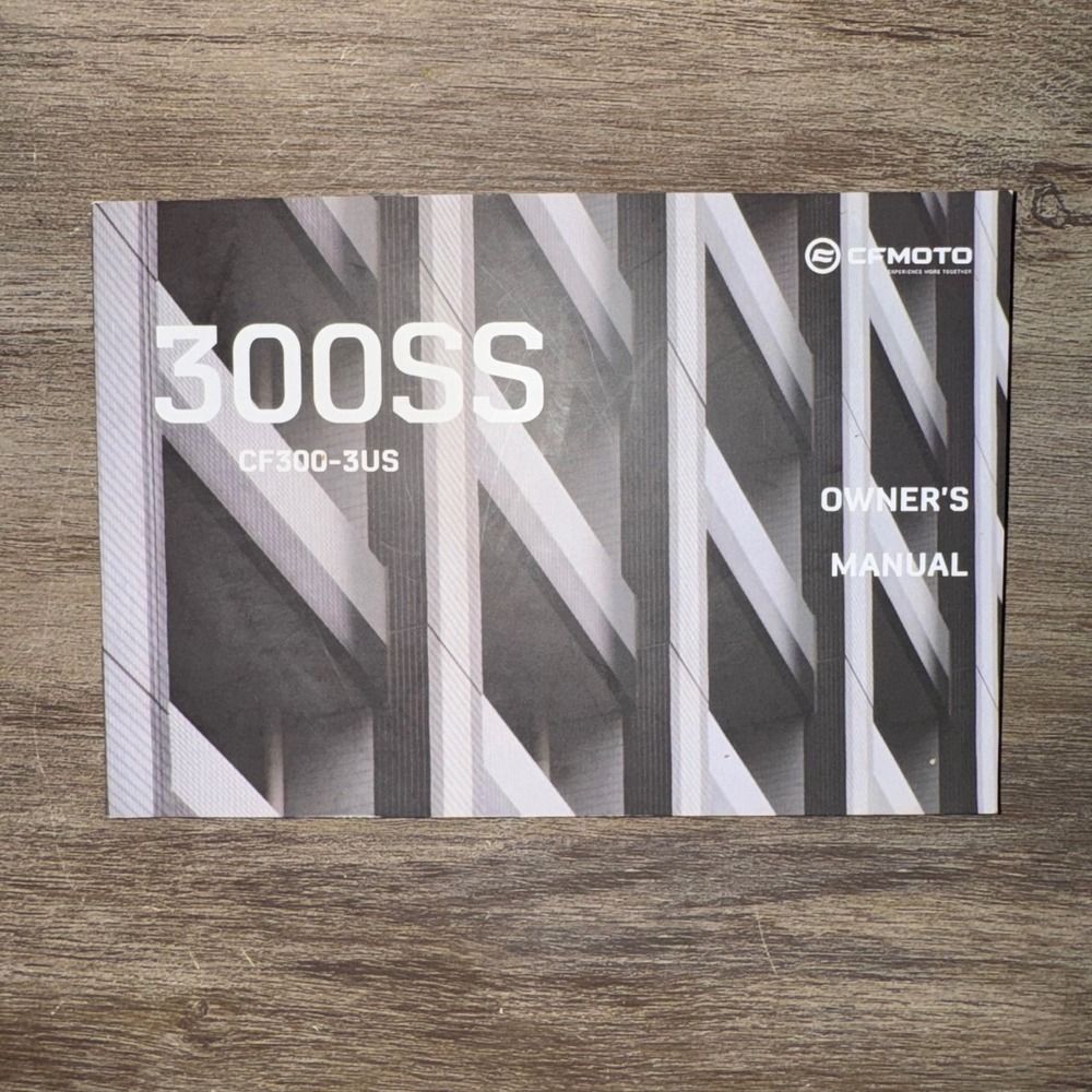 CFMOTO 300SS CF300-3US Motorcycle Owners Manual Guide‎ Book
